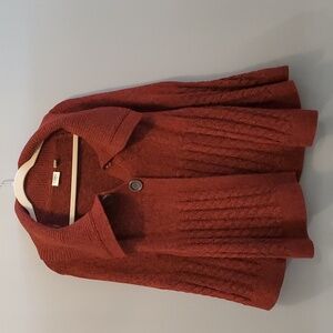 Size 22/24 maroon marled swing cardigan